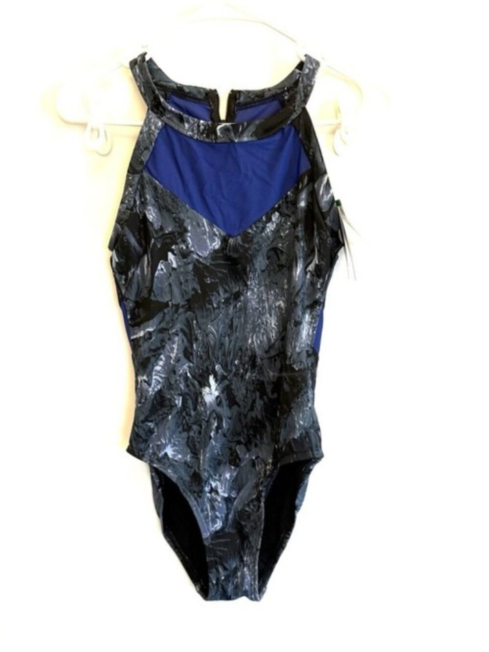 TYR Women’s Blue High Neck One Piece Swimsuit Size M